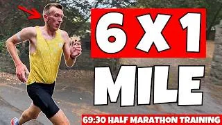 Thumbnail: 6X1 MILE AT 5:14 PACE! Am I Ready To Run Fast?! (69:30 Half Marathon Training Series)