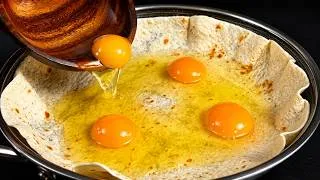 Thumbnail: Cover your eggs with a tortilla! A delicious recipe in 5 minutes! A new egg breakfast recipe!