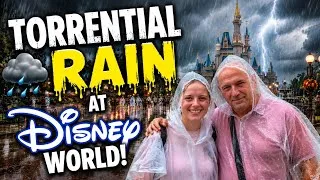 Thumbnail: “TORRENTIAL RAIN AT DISNEY WORLD! 😱 We Got SOAKED!”