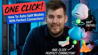 Thumbnail: BEST FREE 3D Printing Tool For Beginners: ONE-CLICK Split-By-Part And Perfect Connectors!