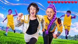Thumbnail: KPop Demon Hunters Invasion Game With Rumi & The Fun Squad! Race to Save Rumi & Her Fan!