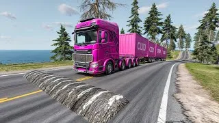 Thumbnail: Truck & Car Vs Speed Bumps Challenge #1 | BeamNG.Drive