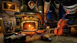 Thumbnail: WoW Midnight Player House | Cozy Cabin Music & Ambience | 3 Hours | No Mid-roll Ads | Campfire Rain