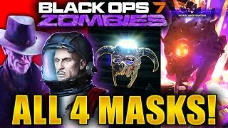 Thumbnail: Rex Infernus How to Get ALL 4 Masks/Helmets Easter Egg Guide! (Black Ops 7 Zombies Hats EE Bonuses)