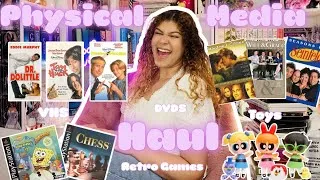 Thumbnail: HUGE DVD & VHS HAUL 📼 📀 | PHYSICAL MEDIA HAUL | NOSTALGIC FINDS | VHS & DVD COLLECTOR | TOY HAUL 