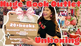 Thumbnail: HUGE BOOK HAUL 🍓📦 | BOOK OUTLET | 20+ BOOKS | BOOK UNBOXING | BOOK RECS