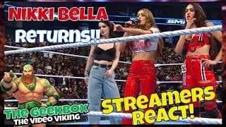 Thumbnail: Streamers React! Nikki Bella returns on Smackdown!!! #wwe #wrestling #reaction