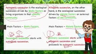 Thumbnail: Autogenic vs Allogenic Succession Explained | Ecology in Hindi
