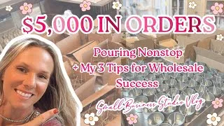 Thumbnail: $5K in Candle Orders This Week! | Small Business Studio Vlog + Wholesale Candle Business Tips