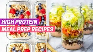 Thumbnail: 4 HEALTHY HIGH PROTEIN MEALS | The Best High Protein Recipes for Meal Prep
