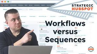 Thumbnail: HubSpot Sequences vs. Workflows: What's the Difference? | Strategic HubSpot Tutorial