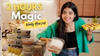Thumbnail: 7 Days of Healthy Indian Meals in 90 Minutes (Busy Girl Hack) | Weekly Meal Prep | Somya Luhadia