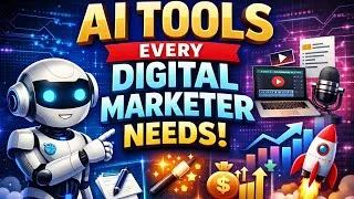Thumbnail: AI Tools Every Digital Marketer Needs 🤖🚀