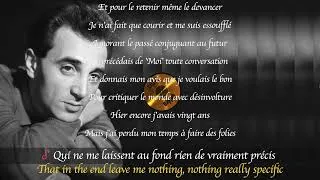 Thumbnail: Charles Aznavour - Hier Encore  [French & English On-Screen Lyrics]