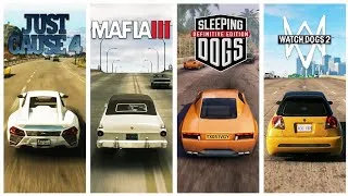 Thumbnail: Just Cause 4 vs Mafia 3 vs Sleeping Dogs vs Watch Dogs 2 SBS Comparison