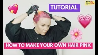 Thumbnail: PINK HAIR TRANSFORMATION- HOW TO MAKE YOUR OWN HAIR PINK AT HOME