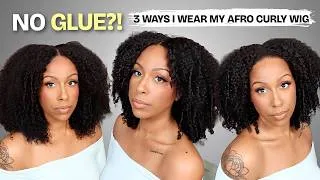 Thumbnail: NO GLUE NEEDED!… 3 WAYS I WEAR AFRO CURLY WIG | ALL BEGINNER FRIENDLY! | ft. BEAUTYFOREVER