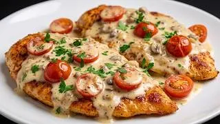 Thumbnail: Crispy Chicken in Creamy Garlic Sauce! The Easiest Dinner You'll Ever Make!