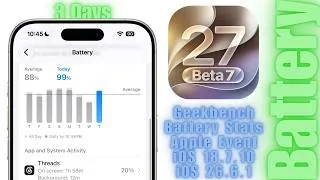 Thumbnail: iOS 27 Beta 7 Battery Life & Performance (After 3 Days)