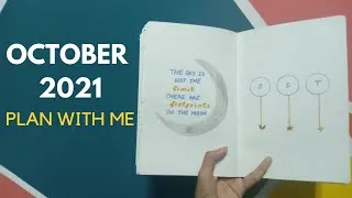 Thumbnail: PLAN WITH ME - OCTOBER 2021 bullet journal setup | Moon & star theme | Ira Jain | IJ world