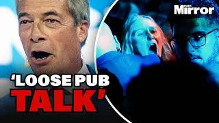 Thumbnail: HECKLERS PLUNGE Farage Speech Into CHAOS as He Dismisses Scandal as ‘LOOSE PUB TALK’