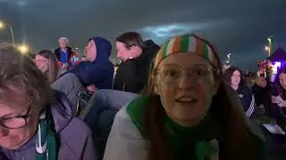 Thumbnail: Katie Taylor fans Hannah and her mum Annmarie on why they came out to the Bray Seafront Fan Zone.
