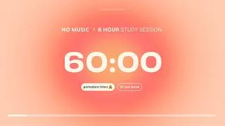 Thumbnail: 6 hour Aesthetic Pomodoro Timer (60/10) ⭐️💻  Study With Me | Cozy & Productive Study Session