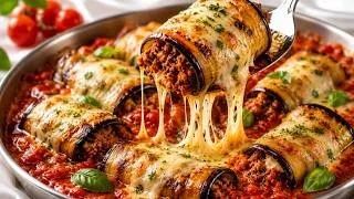 Thumbnail: Don't Fry Eggplant Until You Try This! Amazing Ground Beef Eggplant Rolls🍆😋