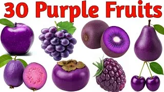 Thumbnail: 30 Purple Fruits Names in English & Hindi | Names of Purple Fruits | Purple Fruits for Kids |