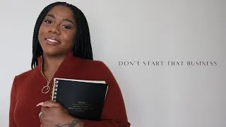 Thumbnail: WHY YOU SHOULDN'T START A BUSINESS
