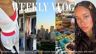 Thumbnail: WEEKLY VLOG l workout routine, spring cleaning, farmers market, structured routines, and more....