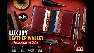 Thumbnail: Luxury Leather Wallet for Men | Handmade Leather Craft ASMR | Premium Wallet Making Process