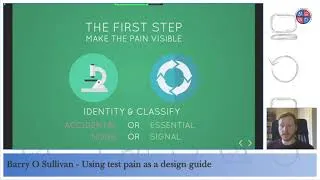 Thumbnail: "Using test pain as a design guide" by Barry O Sullivan (@barryosull)