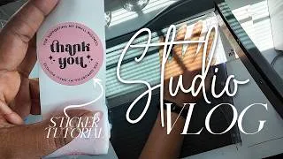 Thumbnail: Small Business Vlog 32 ✨ Thermal label sticker tutorial | Making bookmarks & packing orders