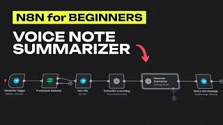 Thumbnail: n8n for Beginners: Create Your Own Voice Note Summarizer
