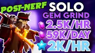 Thumbnail: [59K/DAY] *NEW* BEST Solo Gem Grind + Crook Boss/Kingpin XP FULL GUIDE (LEVEL UP FAST) | Roblox TDS