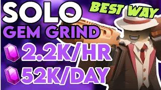 Thumbnail: [52K/DAY] IMPROVED Solo Gem Grind Strat + Crook Boss XP (FULL GUIDE) (ONLY 2 TOWERS) | Roblox TDS