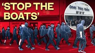 Thumbnail: Black-clad masked ‘stop the boats’ protesters block roads in Dover
