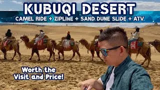 Thumbnail: 🇨🇳 KUBUQI DESERT INNER MONGOLIA TRAVEL GUIDE  库布齐沙漠 || Camel ride + Sand dune Slide and more