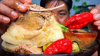 Thumbnail: Vawksa Pork🥩 Leh Rawtuai Thur Fermented Banbooshoot 🎍, king chilli🌶️ Samtawk🫑 Mukbang 🍱