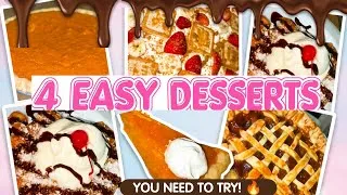 Thumbnail: 🍰 4 Easy Desserts You NEED To Try! 🔥