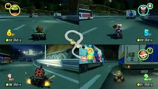 Thumbnail: Mario Kart 8 Deluxe (4 Players). 40 minutes of gameplay!! Races + Battles!