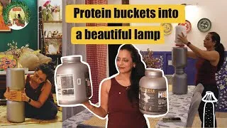 Thumbnail: Transform empty protein buckets into a work of art - DIY Lamp idea
