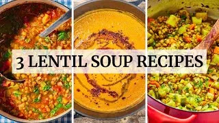 Thumbnail: 3 Mediterranean Lentil Soups | Lentil Soup Recipes (Mediterranean Diet)