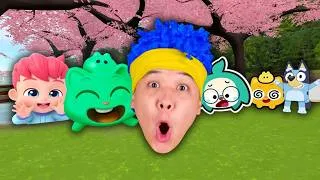 Thumbnail: Why Did They Team Up To Chase Me? D Billions, Ninimo. Hogi, Bebefinn, Bluey Gmod Nextbots