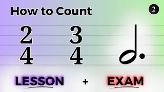 Thumbnail: Reading Rhythms PART 2 - 2/4 and 3/4 Time Signatures (COMBINED VIDEO)