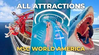 Thumbnail: ALL ATTRACTIONS on one of WORLD’S BIGGEST CRUISE SHIPS: MSC World America - onride
