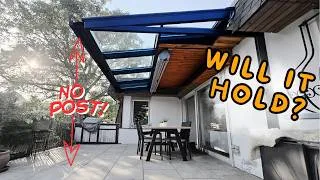 Thumbnail: I build a Patio roof without posts! DIY