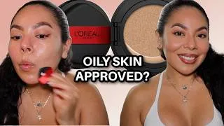 Thumbnail: Testing the L'Oréal Cushion Foundation on Oily Skin | Worth the Hype?
