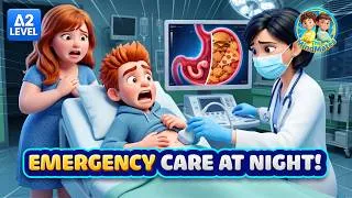 Thumbnail: What Did the Doctor Find Inside Lio's Stomach?! | Slow English Listening for Beginners (A1–A2)